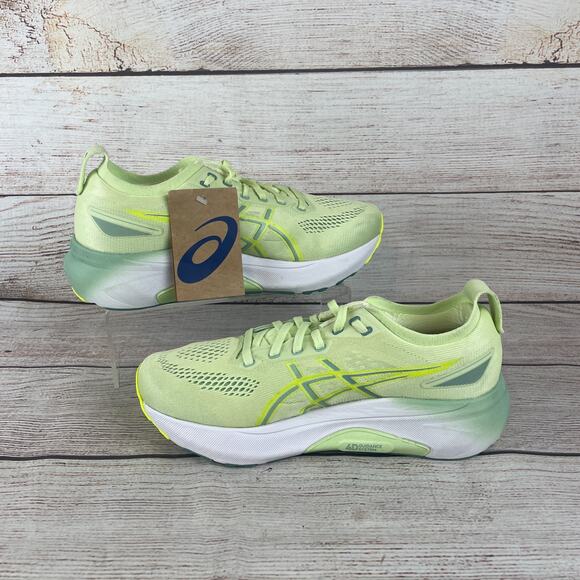 Asics Gel Kayano 31 Womens Sz 9 Wide Running Shoes Cool Matcha Light Celadon Yel - Picture 2 of 9